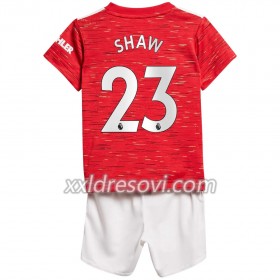 Manchester United Luke Shaw 23 Domaći Dječji Komplet Dresovi za Nogomet 2020-2021 (+ kratke hlače)